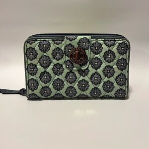 Vera Bradley Green Floral Wallet